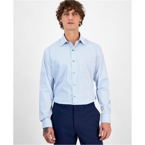 Alfani Mens Geo-Print Button Down Dress Shirt, NWT